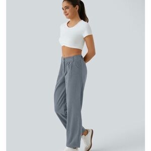 HALARA Straight Leg Pants in Light Gray